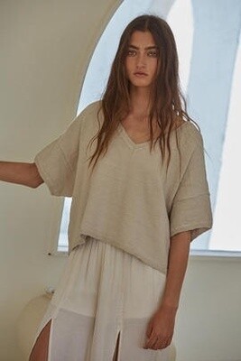 The Lucy Mae Top in Dove Grey