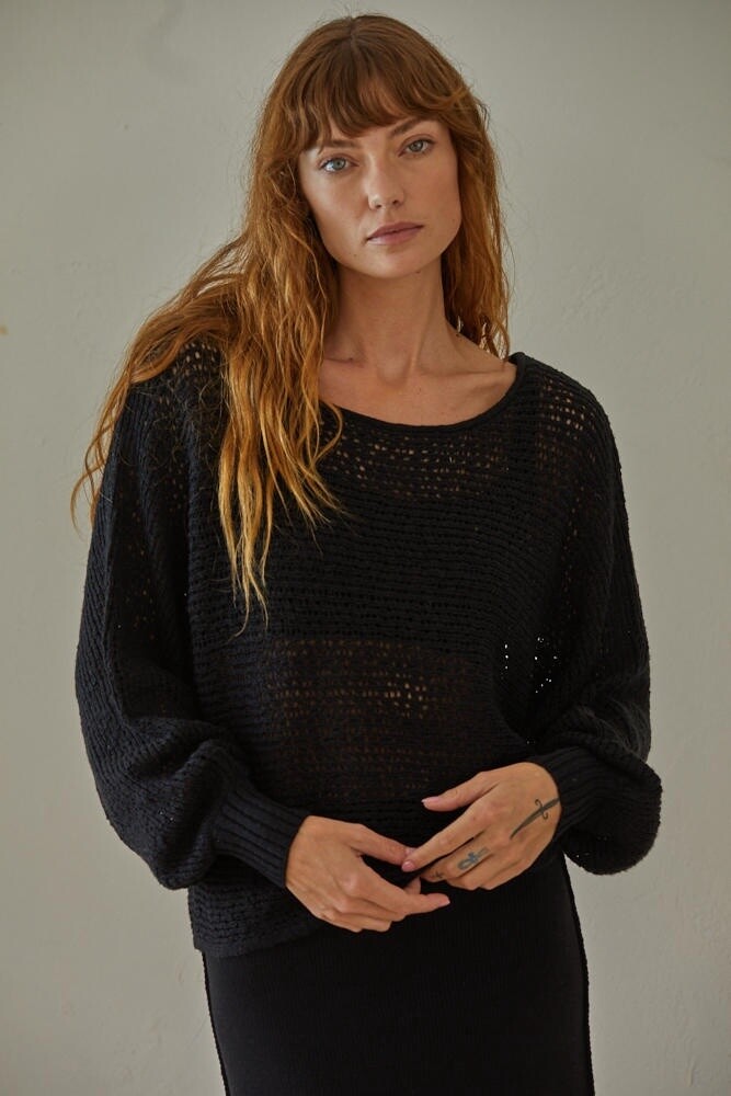 Laurel Canyon Pullover in Black