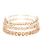 3 Row Bead Bracelet - Lt. Colorado Topaz