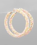 50 mm Glitter Hoops - Lt. Multi