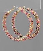 50 mm Glitter Hoops - Multi