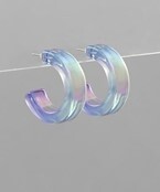Radiant Gradation Hoops - Blue/Purple
