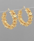 Flower Hoops - Gold