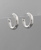 30 mm Tube Hoops - Silver