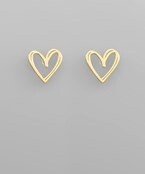 Double Line Heart Earrings