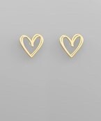 Double Line Heart Earrings