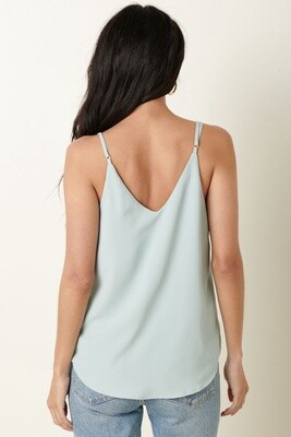 V-neck Woven Cami in Sage