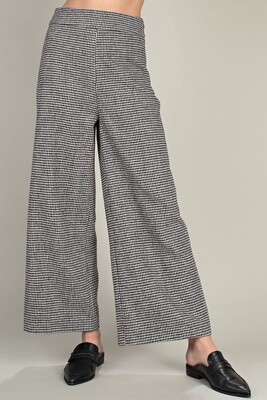 Houndstooth Wide Leg Pants