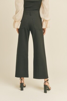 Ponte Crop Pants in Black