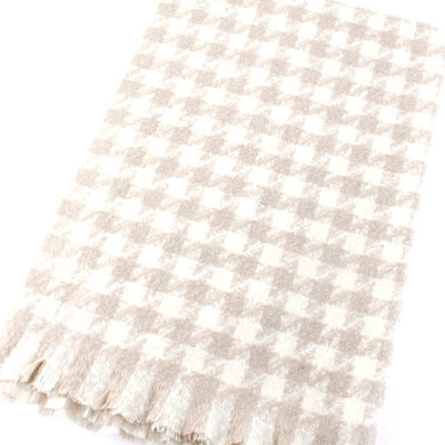 Big Sky Scarf in Tan/White