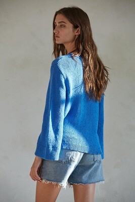 Preston Sweater Top in Blue