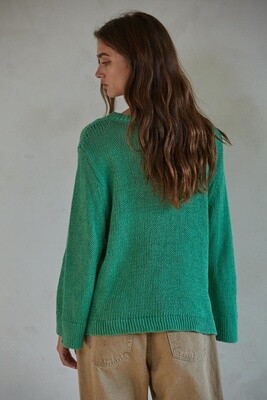 Preston Sweater Top in Green