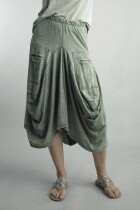 Bubble Skirt - Cotton in Olive, Size: Small
