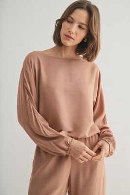 Dolman Solid Top  in Lt. Mauve