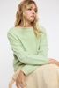 Boat Neck Sweater in Matcha/Melon, Size: Small