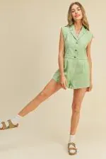 Pastel Lime Green Denim Jumper