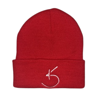 Red Signature Embroidered Logo Beanie