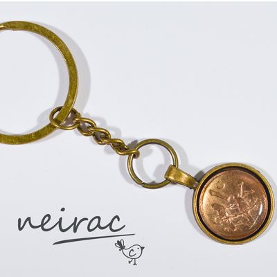 1c coin Keychain