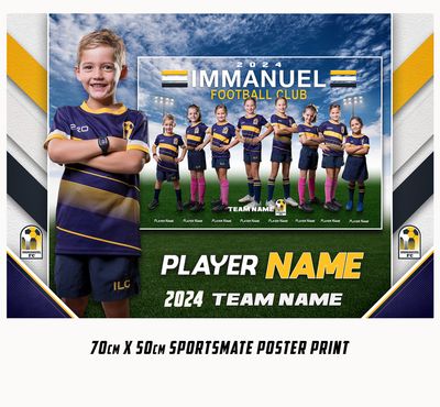 Immanuel - Large Sports Mate Poster Print 50cm x 70cm