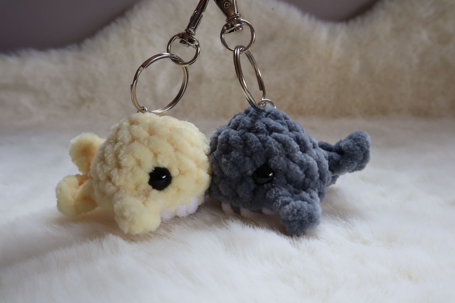 Baleine duo, Couleur: Jaune-gris