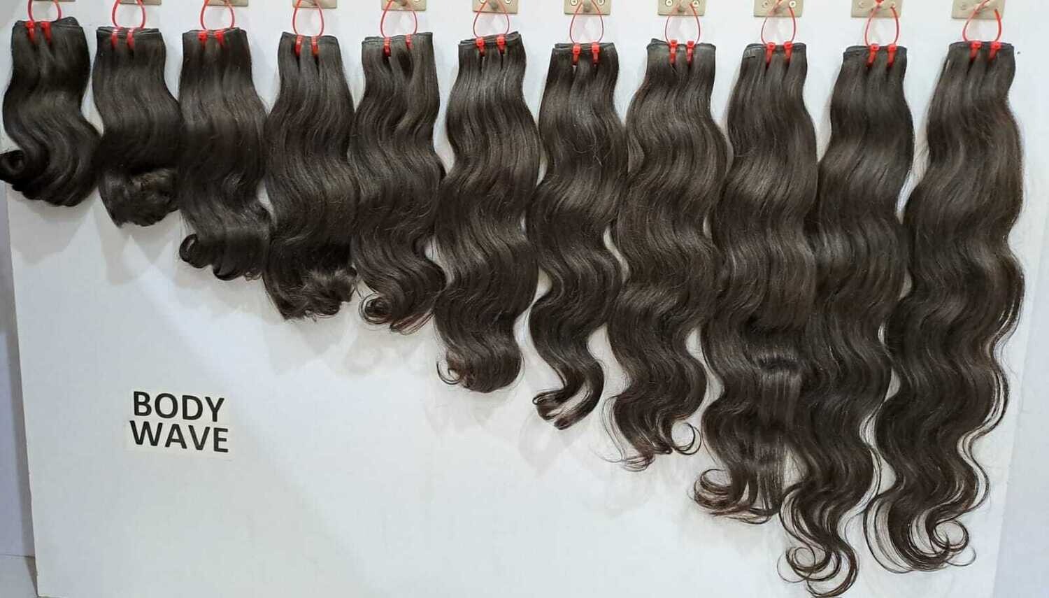 100% Indian Human Hair (natural body wave) 18in