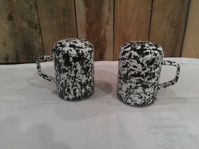 Enamelware Salt & Pepper Shakers
