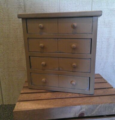 Mustard Four Drawer Mini Cabinet