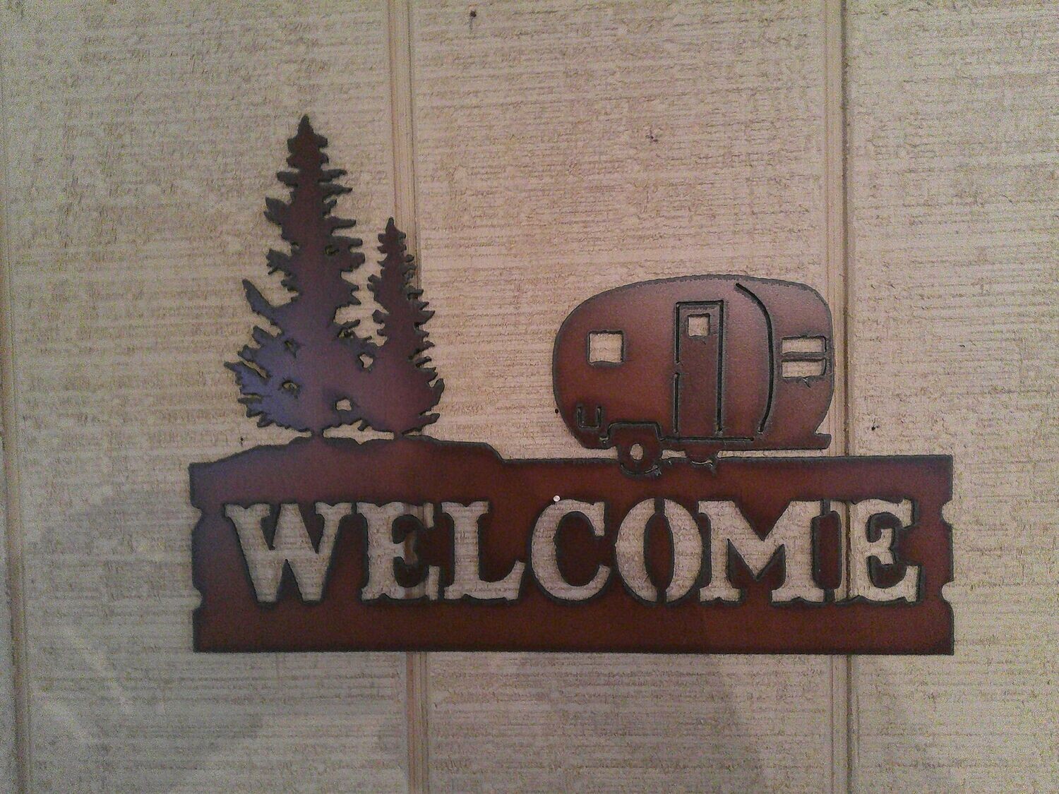 Welcome Camper Cutout