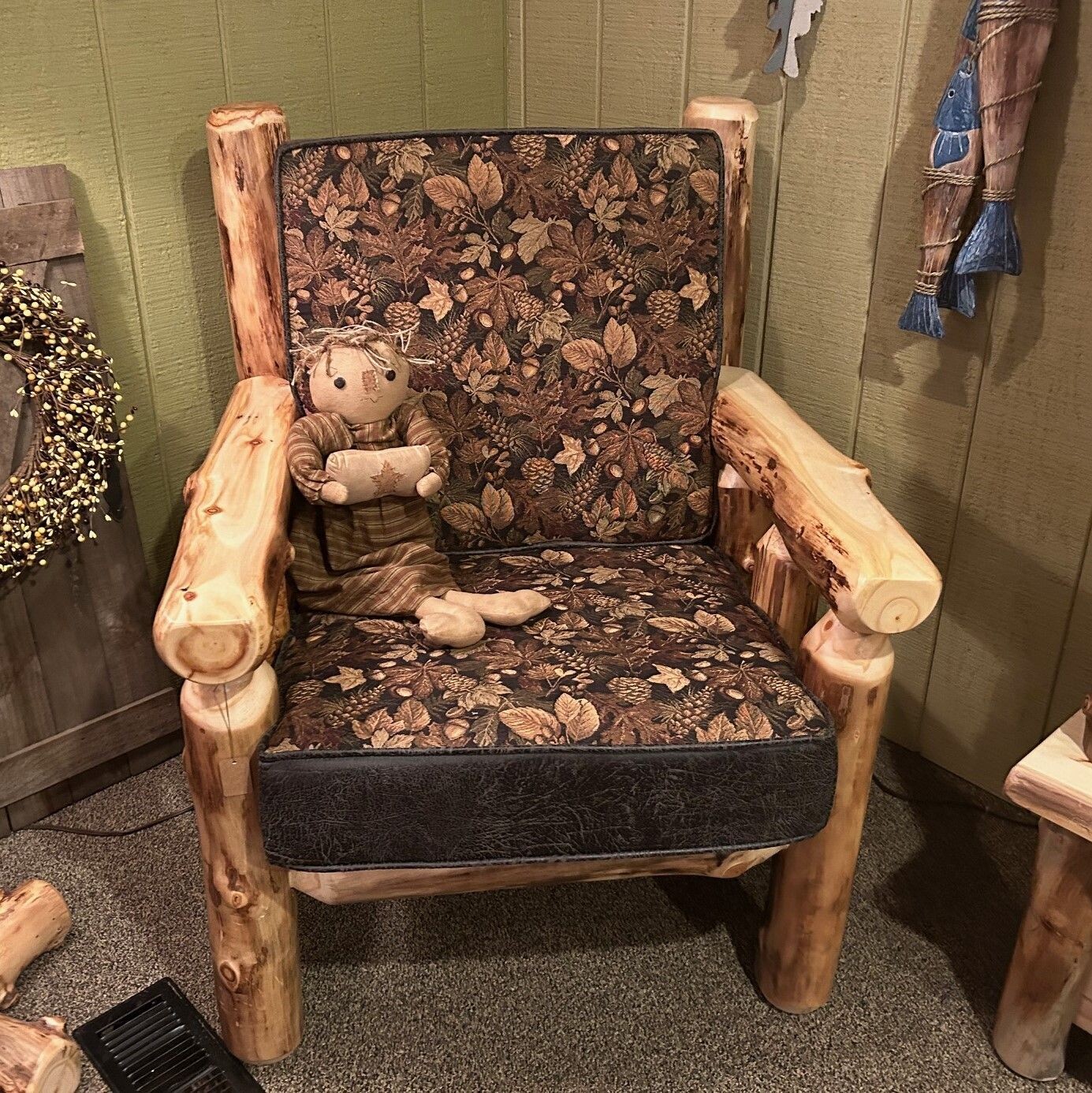 Rustic Log Chair