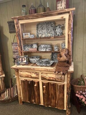 Rustic Log Hutch