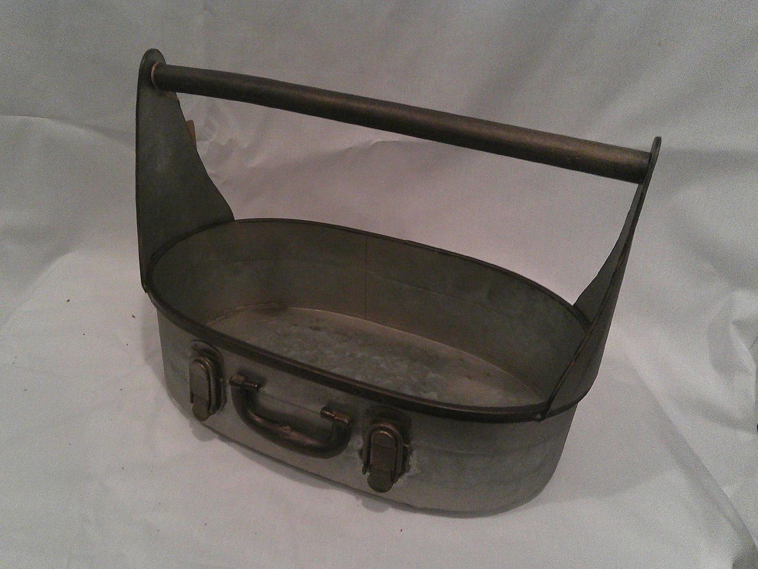 Small Oval Suitcase Tin