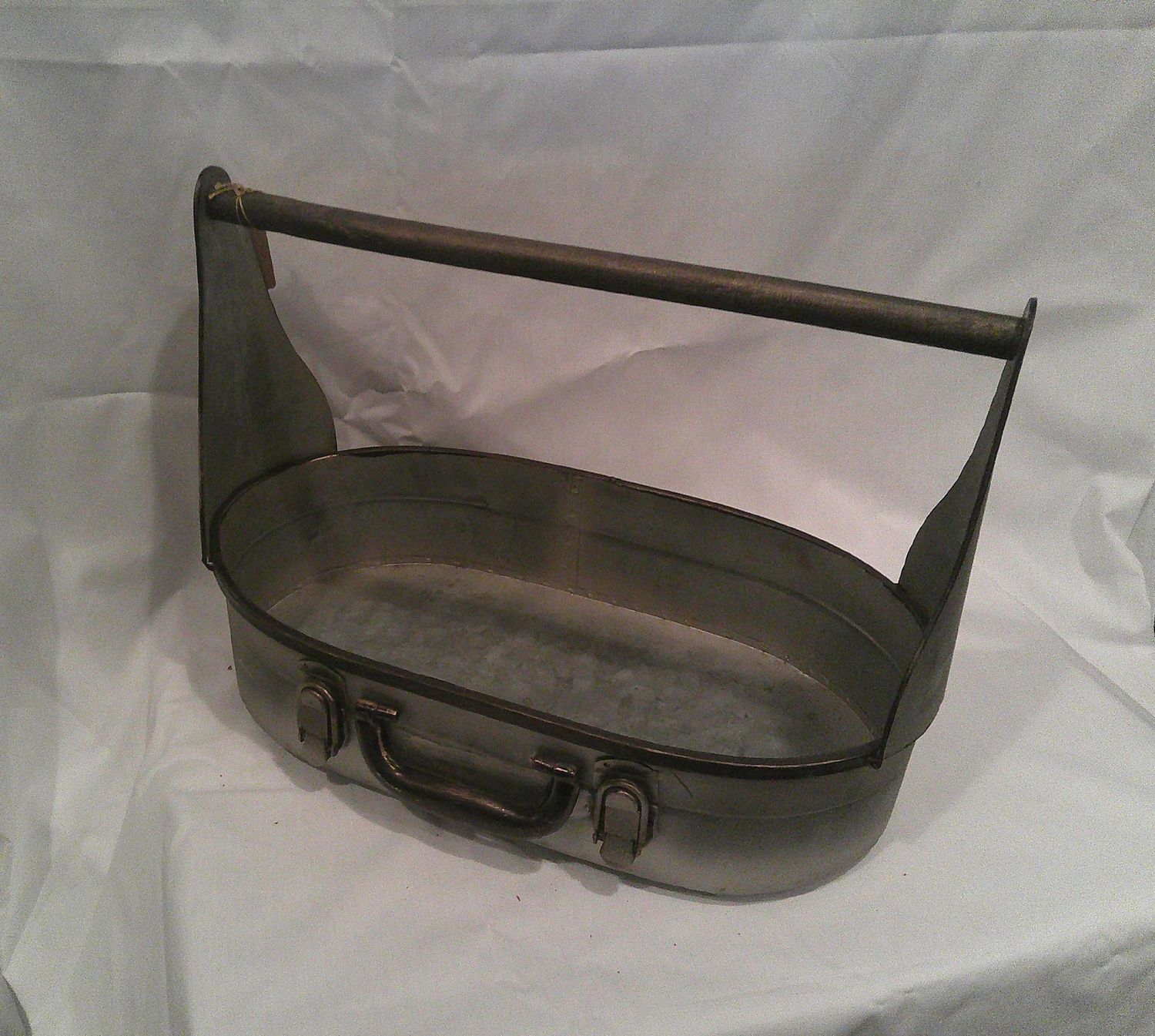 Large Oval Suitcase Tin