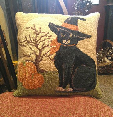 Black Kitty Pillow