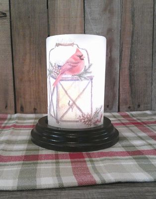 Cardinal & Lantern Wax Candle Sleeve