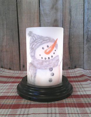 Bundled Up Snowman Wax Candle Sleeve