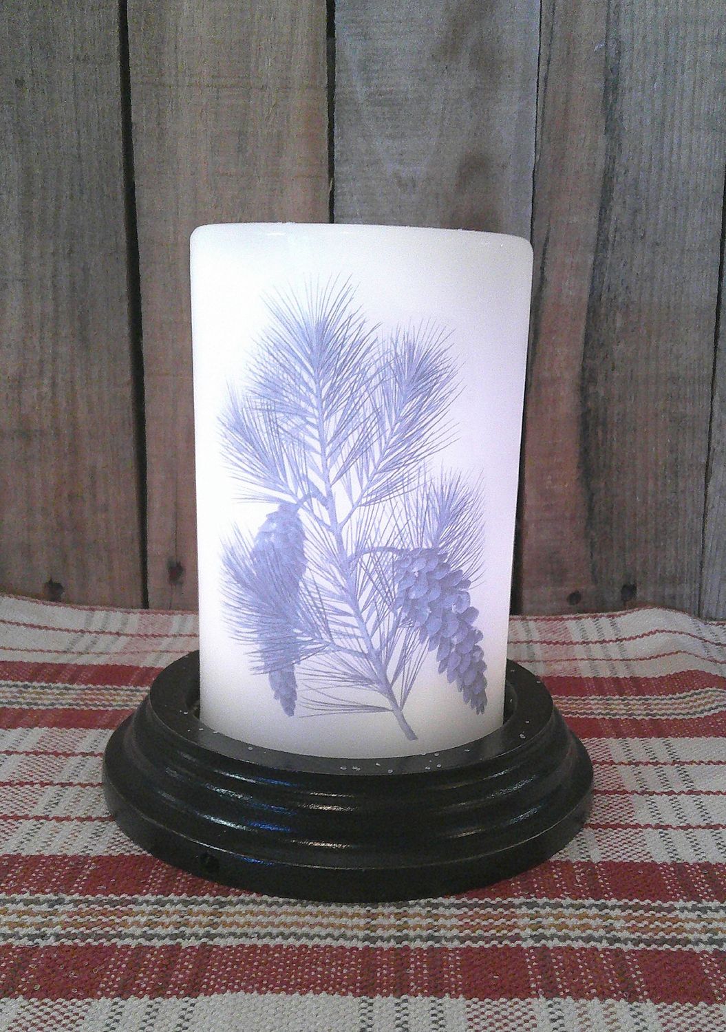 Navy Blue Pine Branch