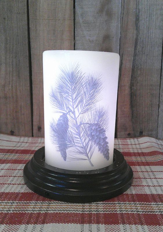 Navy Blue Pine Branch