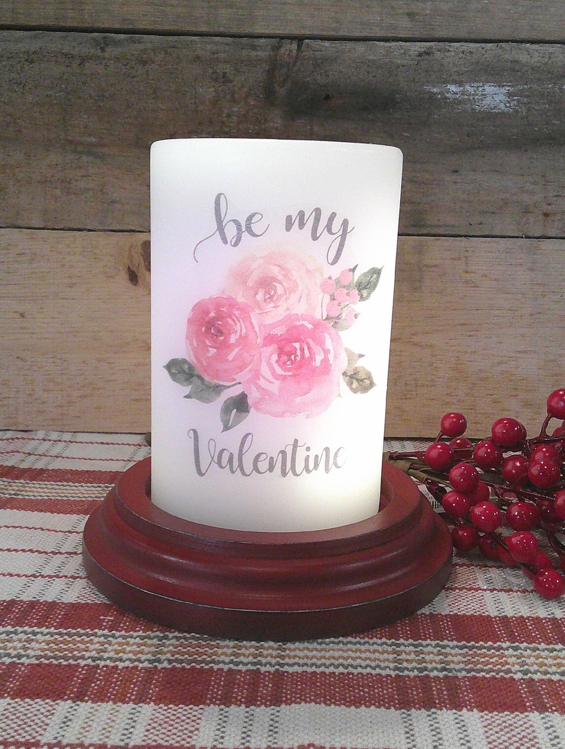 Be My Valentine Wax Candle Sleeve