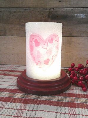 Heart Collage Wax Candle Sleeve