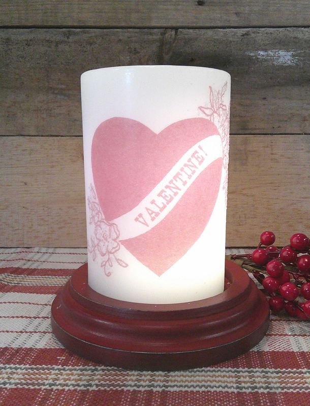 Frilly Valentine Heart Wax Candle Sleeve