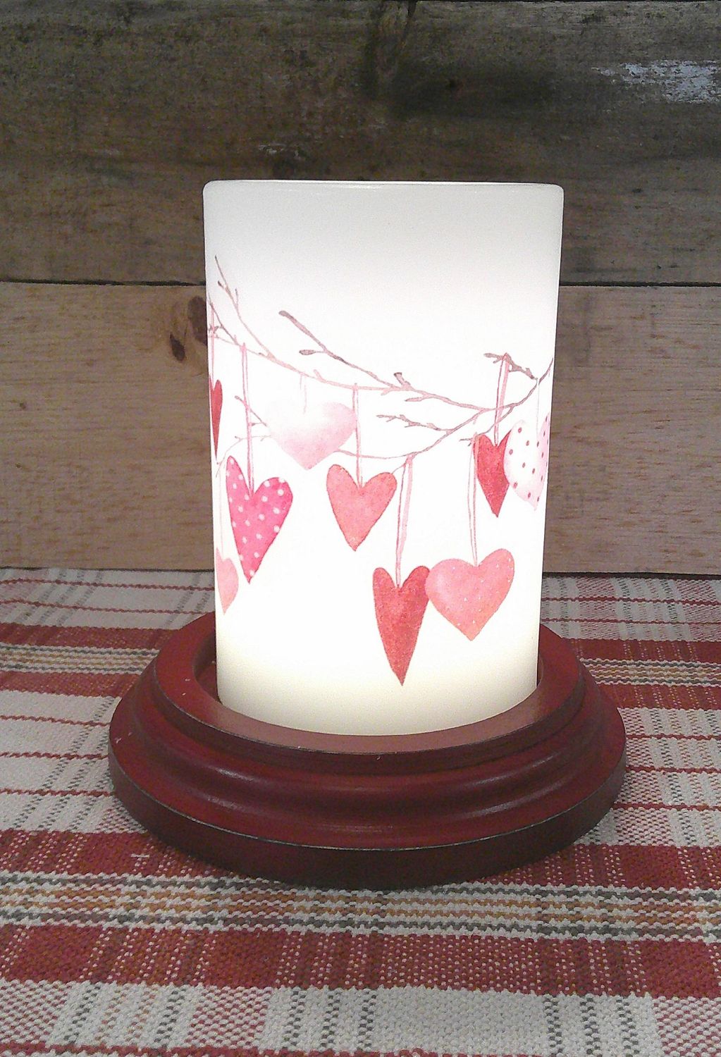 Hanging Hearts Wax Candle Sleeve