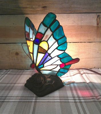 Blue Butterfly Accent Lamp