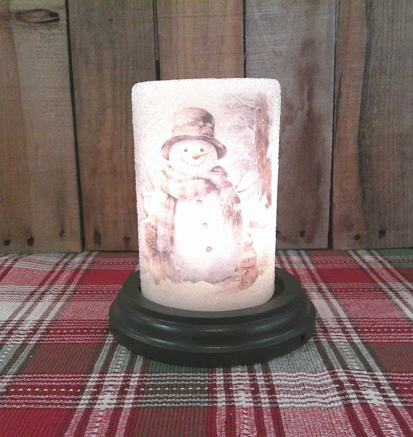 Brown Button Snowman