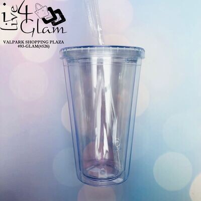 Clear Cup w Straw