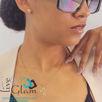 Stainless Steel Cross Chain Set