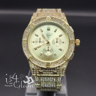 Iced Out Audemars Fashion Techno CZ Watch