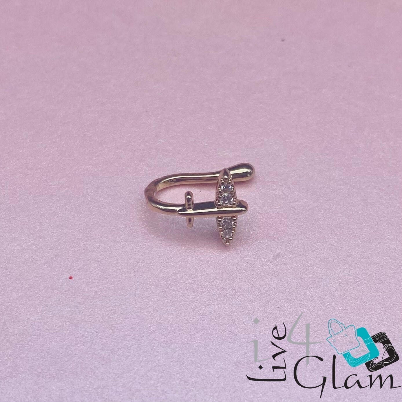 Fashion CZ Airplane Nose Cuff