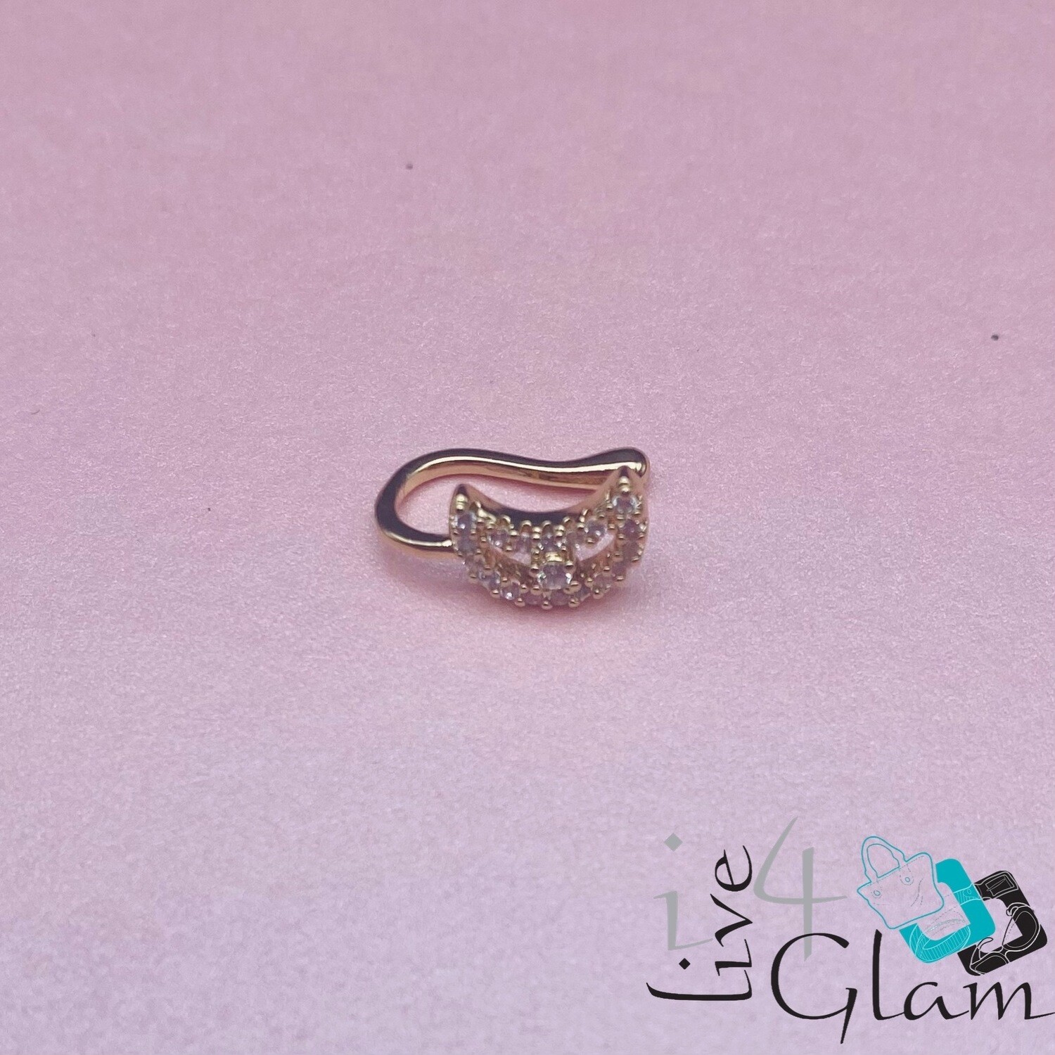 Fashion CZ  Half Moon Nose Cuff