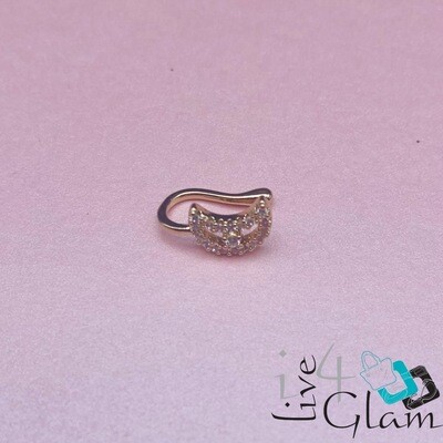 Fashion CZ  Half Moon Nose Cuff
