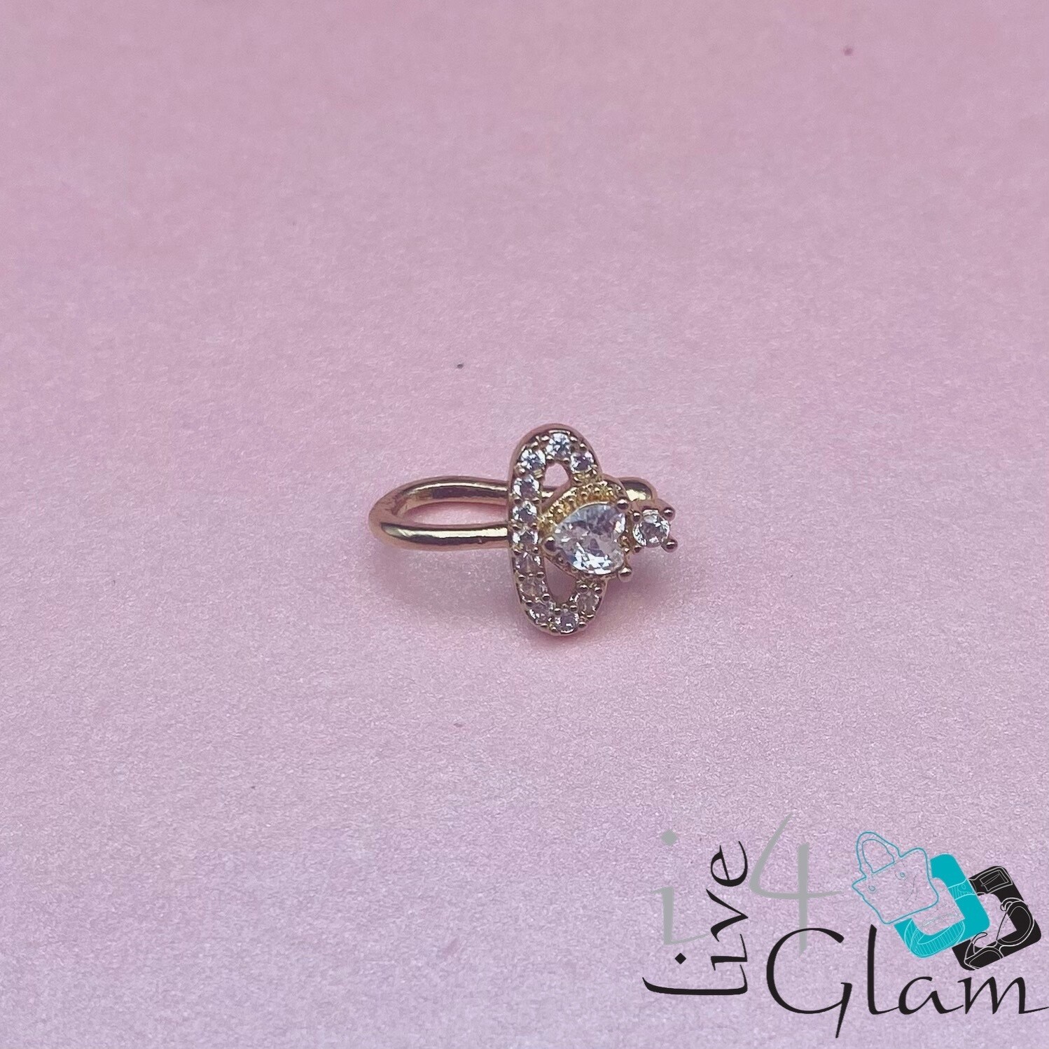 Fashion CZ Teddy Bear Nose Cuff